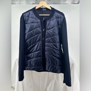 Paul and shark blue quilted virgin wool navy blue jacket cardigan